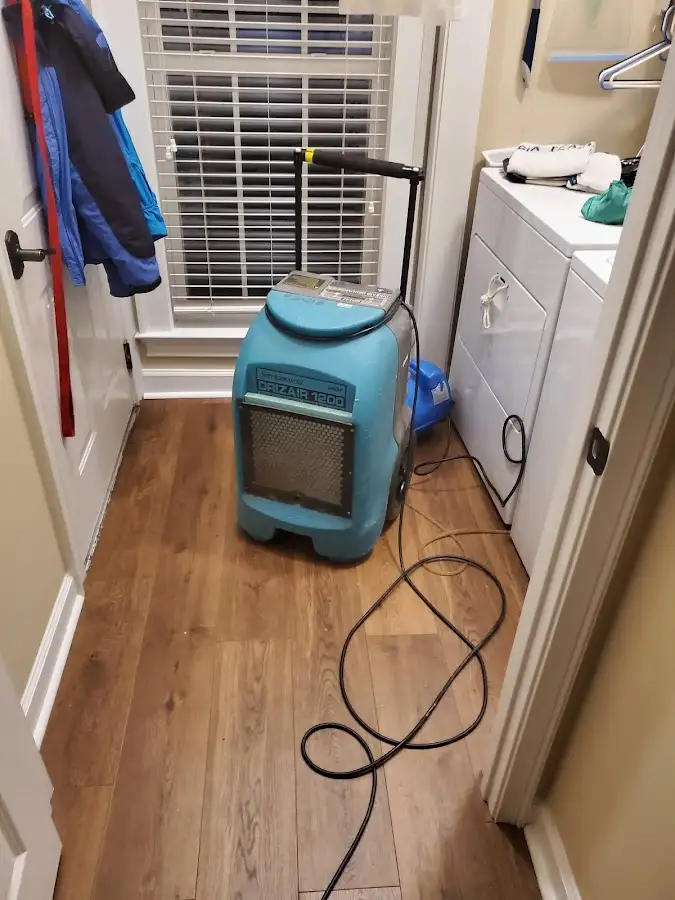 Commercial dehumidifier deployed for Flood Damage Cleanup in Courtland
