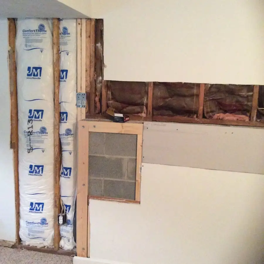 Wall insulation replacement during Odor Removal & Deodorization in Courtland